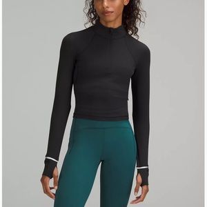 Lululemon Rulu Run Ribbed Cropped Half Zip SZ 6